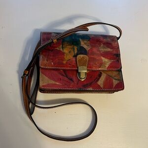NWT Patricia Nash floral spring leather bag